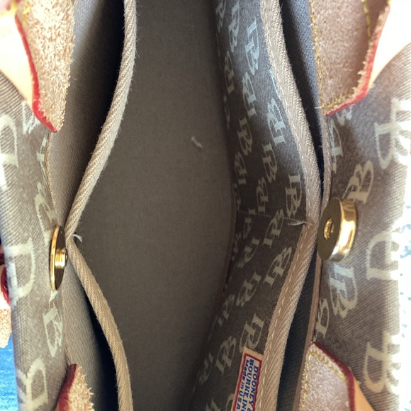 Dooney & Bourke Logo Canvas and Leather Tassel Bag - Picture 5 of 8